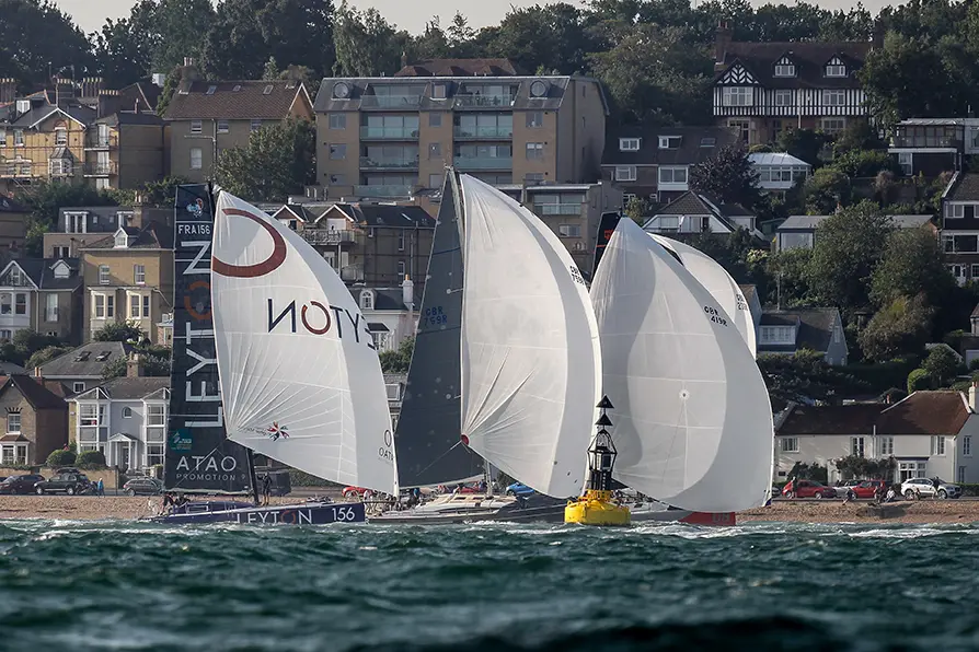 2019 Race start. Leyton, Class 40, Eclectic, Azuree 46, Redshift