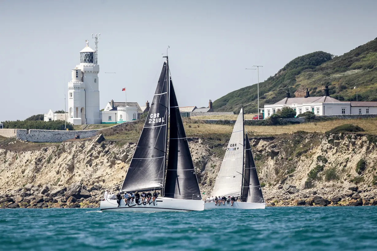 2019 Fleet. Leon, J112, GBR 22118L. St Catherines Lighthouse.