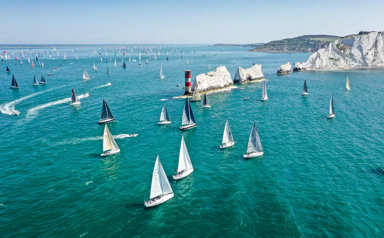 The Needles 2019. Fleet, drone shot