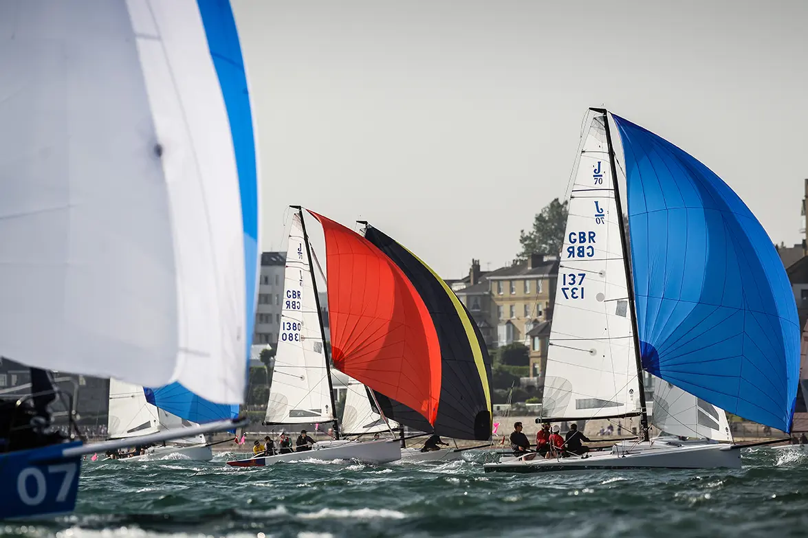 2019 Race start. Aqua J, J70, GBR 137