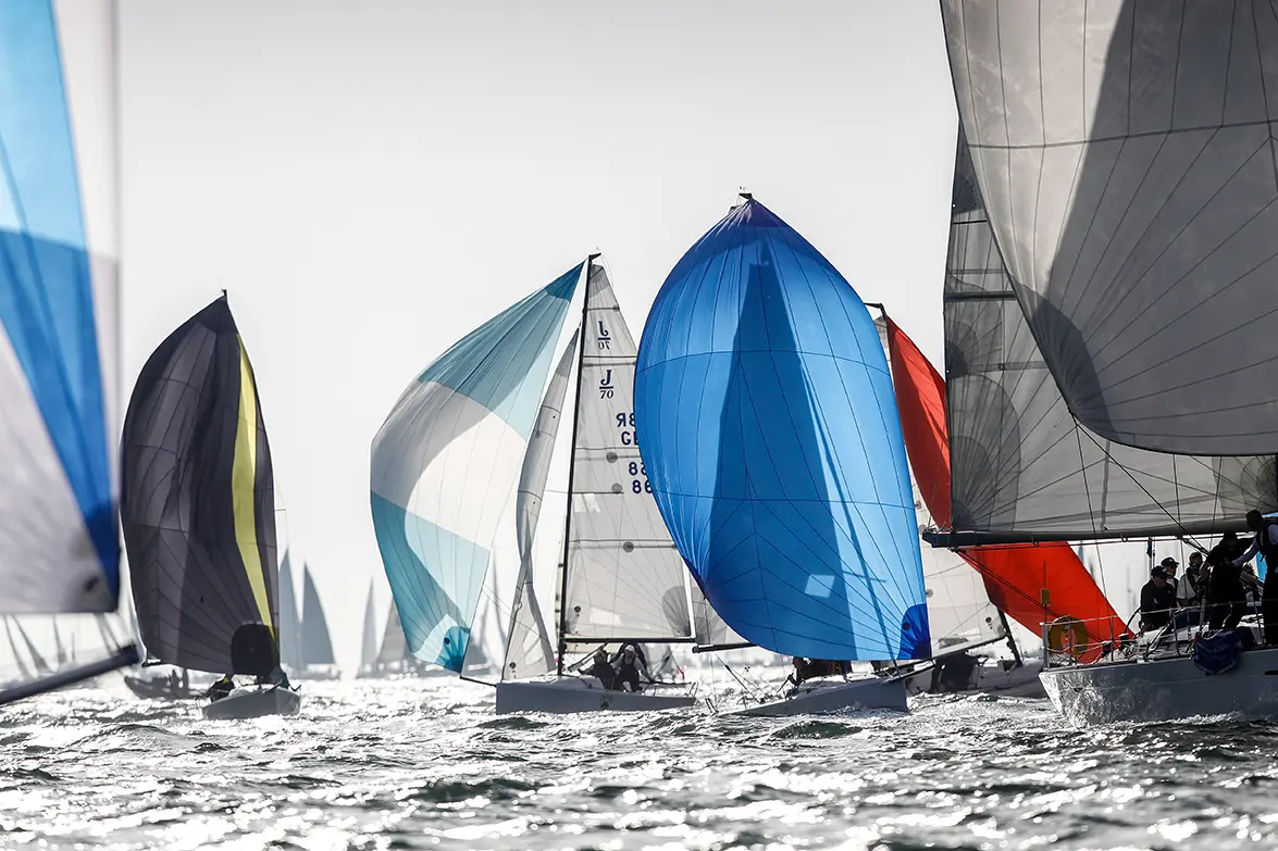 2019 Race start. J70 Fleet