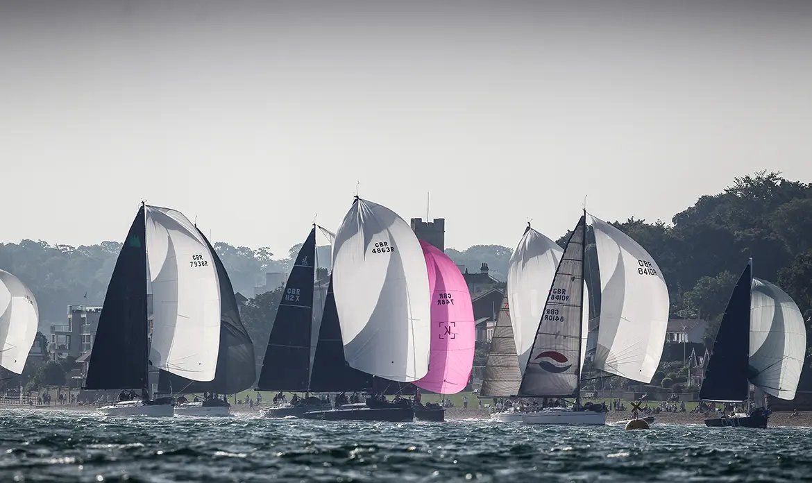 2019 Race start. IRC 1a, Yes, Flair V, Happy Daize, Passion, Al Fresco, Juno, GBR 7938R, GBR 4863R, GBR 8410R