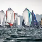 2019 Race start. La Reponse, R and W, Musketeer, GBR 42N, GBR 7727T