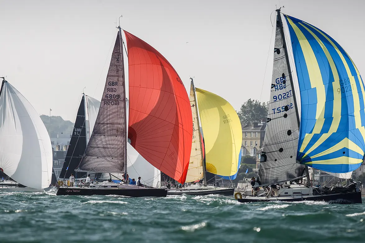 2019 Race start. Touchpaper, Corby 29, Jybe Talkin, J109, GBR 6809, GBR 9022T