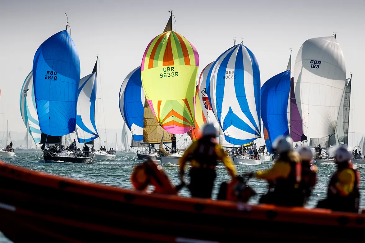 2019 Race start. RNLI, GBR 9633R, GBR 123