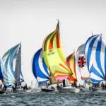 2019 Race start. Ruthless, Xara, Quokka 9, GBR 9633R, GBR 123