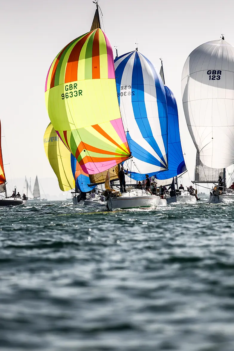 2019 Race start. Ruthless, Xara, Quokka 9, GBR 9633R, GBR 123