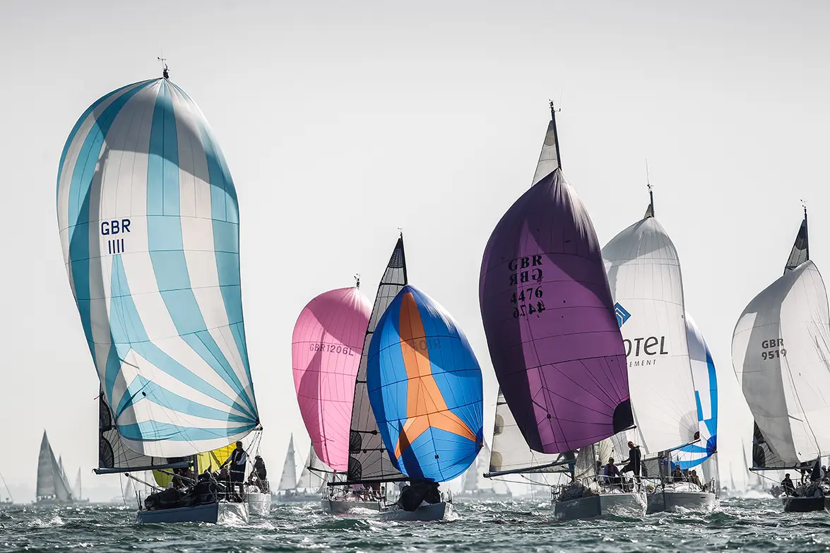 2019 Race start. Simplicity, Workout, Bert, GBR 1111, GBR 4476