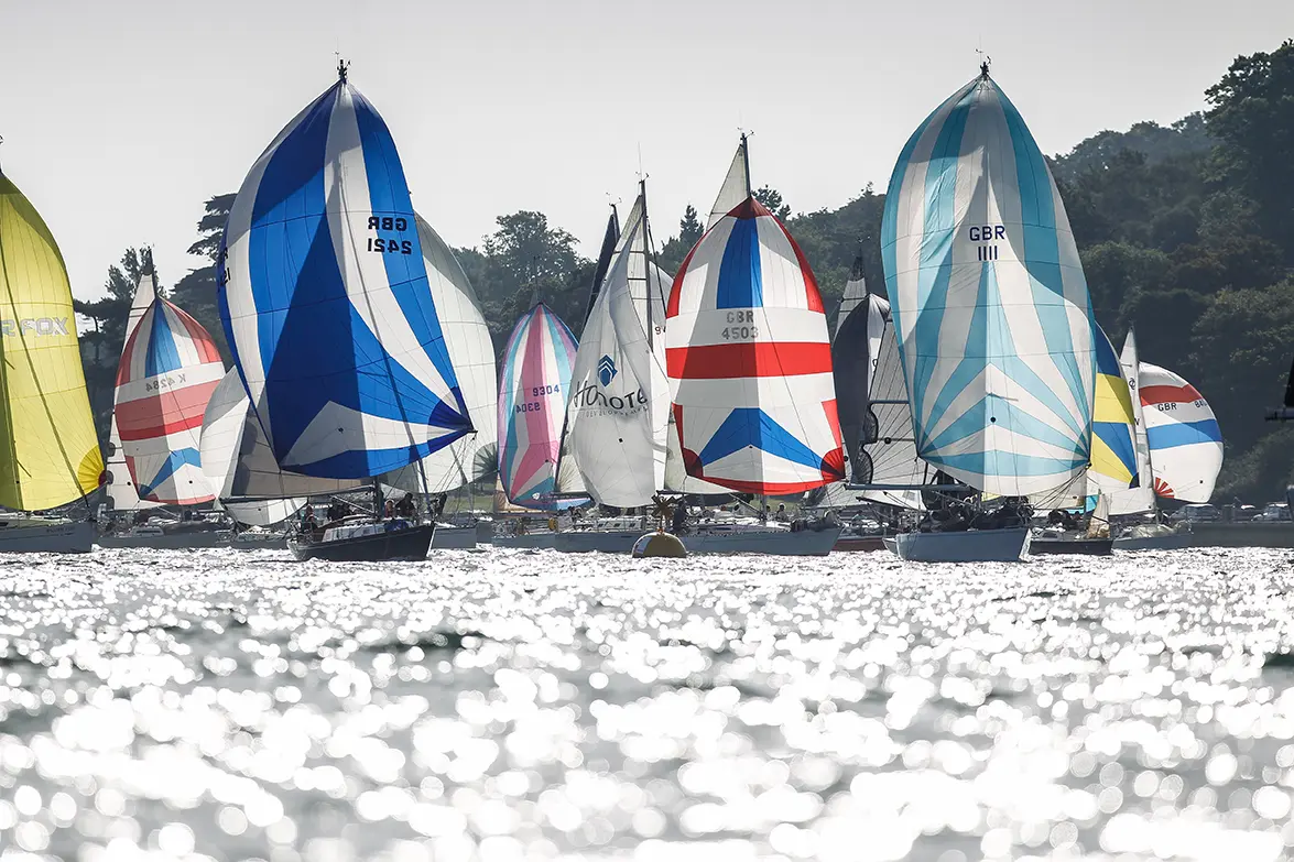 2019 Race start. Simplicity, Shadowfax, GBR 2421, GBR 4503, GBR 1111