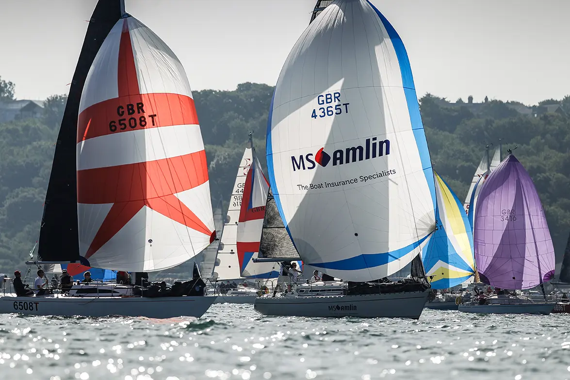 2019 Race start. MS Amlin Enigma, GR8 Banter, GBR 6508T, GBR 4365T