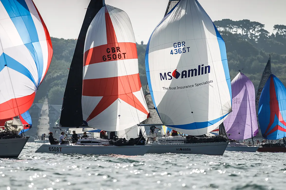 2019 Race start. MS Amlin Enigma, GR8 Banter, GBR 6508T, GBR 4365T