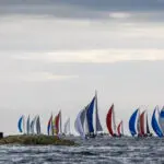 2021 The Needles, Fleet rounding the Needles