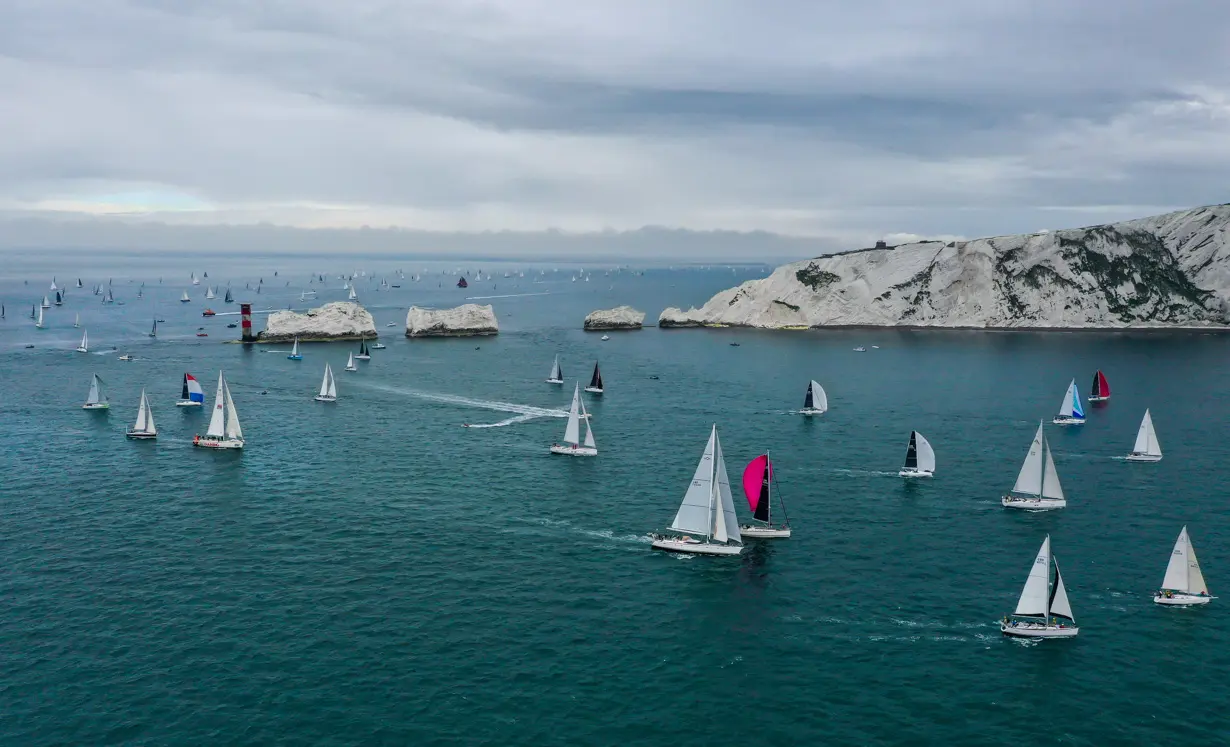 2021 The Needles, Fleet rounding the Needles