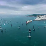 2021 The Needles, Fleet rounding the Needles