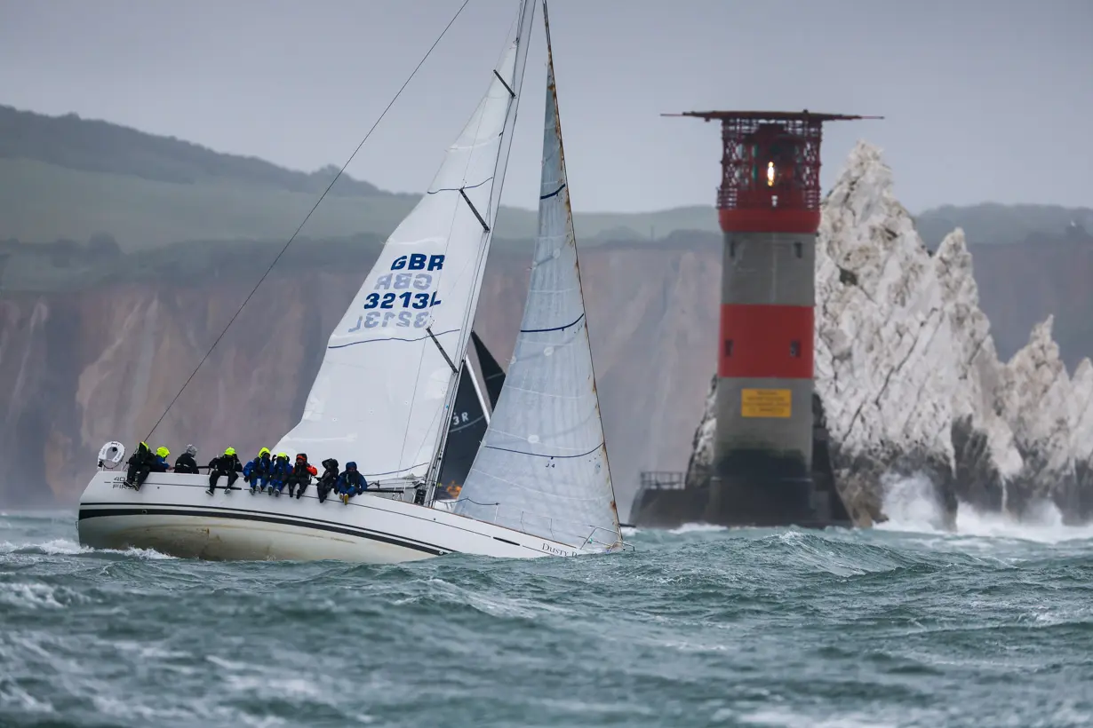 The Needles. Dusty P, First 40, GBR 3213L